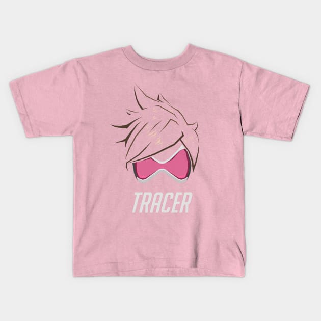 Tracer Pink EdgeArt Kids T-Shirt by rayengzh